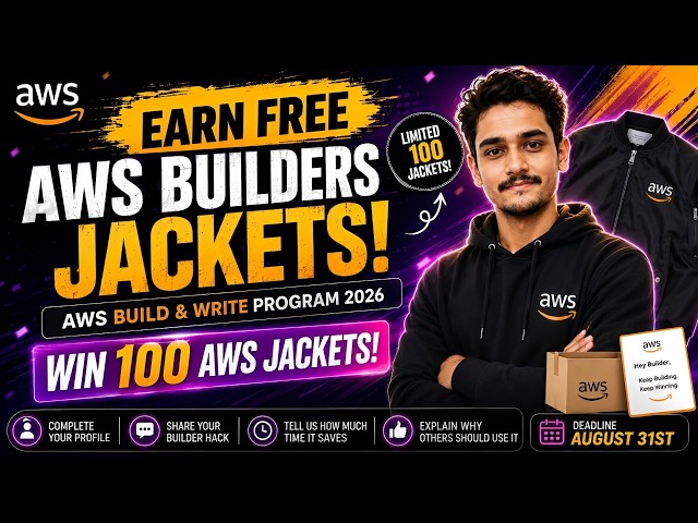 AWS Build & Write Program 2026 || AWS Builders Swags & Goodies || Win 100 AWS JACKETS! || Hurry Up