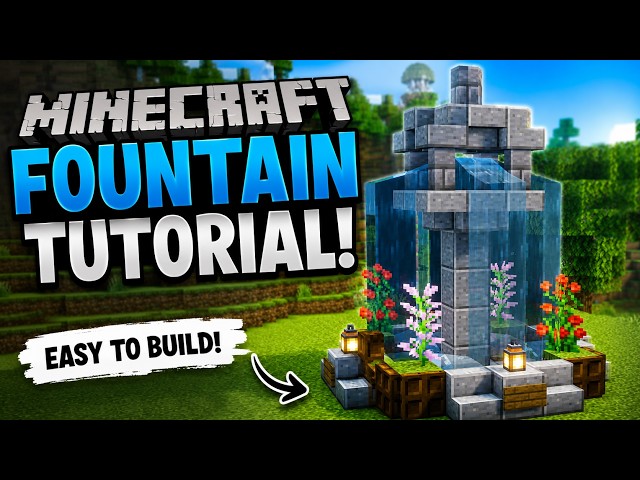 Simple Minecraft Fountain Tutorial 💧#minecraft #minecrafttutorial