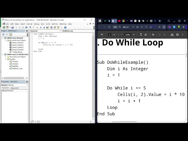 Excel VBA Do While Loop
