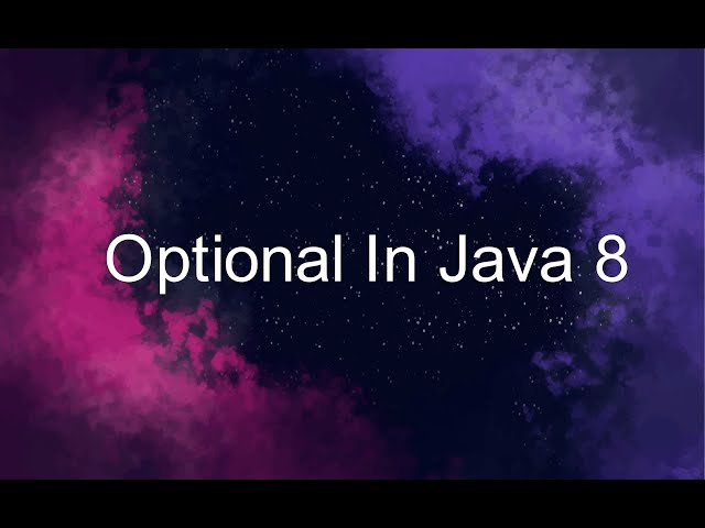 Optional In Java 8