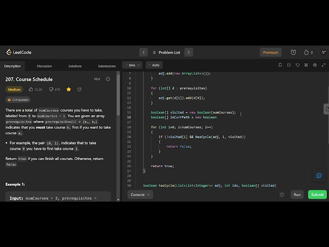 Course Schedule | LeetCode 207 | Java