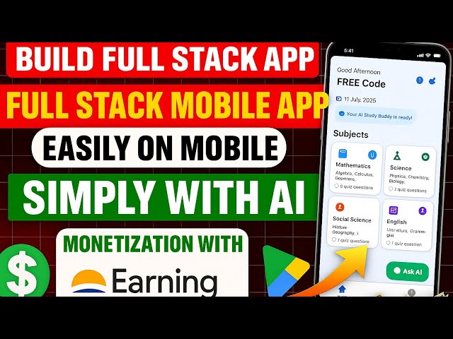Make a Full Stack AI Mobile App & Earn with Google AdMob | React Native + AI + AdMob Tutorial #aiapp