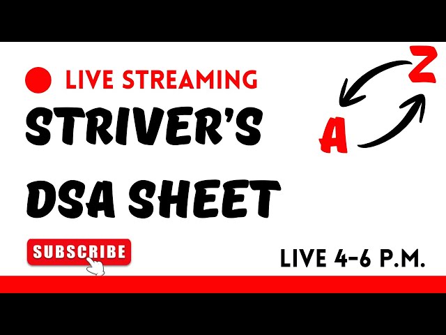 Striver's A-z DSA Sheet || 01