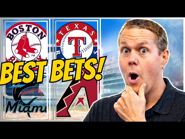 MLB BEST Bets TODAY! Red Sox vs Rangers | Marlins vs Diamondbacks | Wednesday MLB
