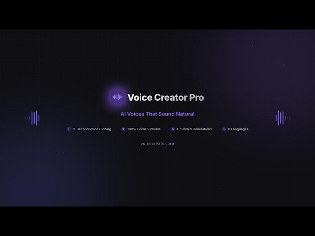 Voice Creator Pro: Clone or Design Voices Locally