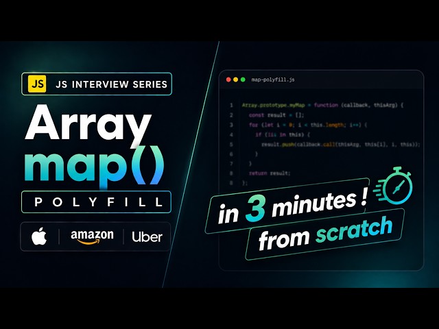 Implement map() from Scratch in JavaScript | Polyfill Explained