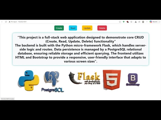 Docker Full stack app (Python flask and PostgreSQL)