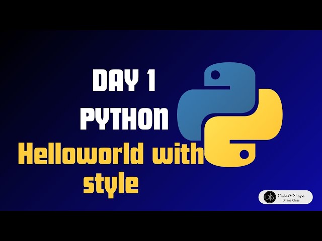 Day1- Printing Text with Style 🐍
