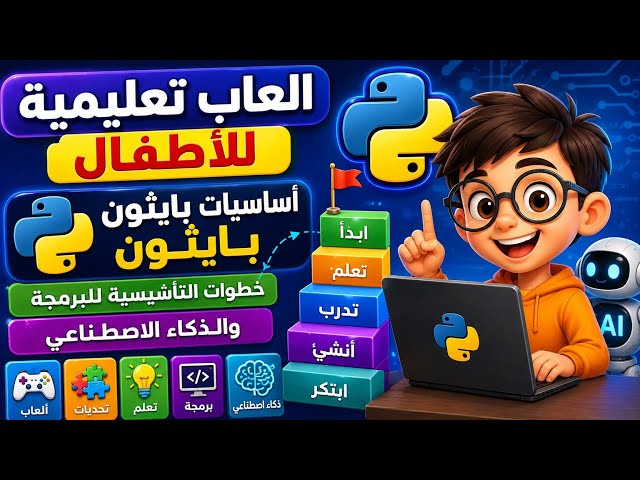 العاب تعليمية للاطفال|أساسيات بايثون | خطوات التأسيسية للبرمجة والذكاء الاصطناعي.