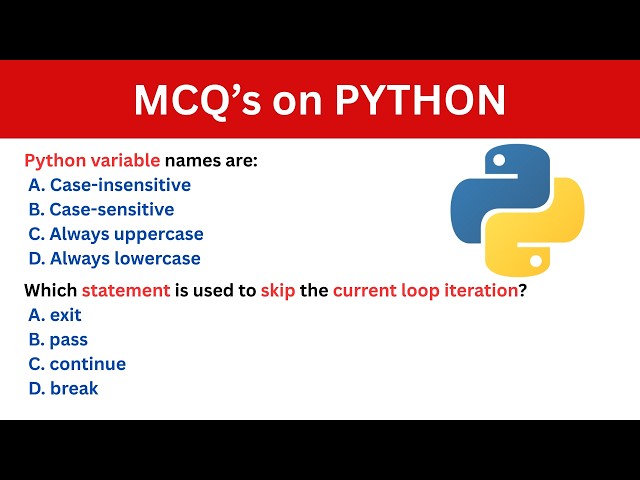 Python MCQ Questions with Answers | Can you Score 15/15?