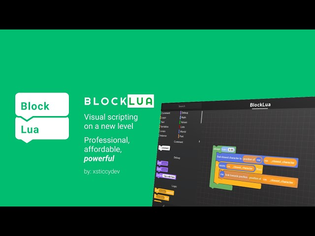 Meet BlockLua - Visual Scripting in Roblox