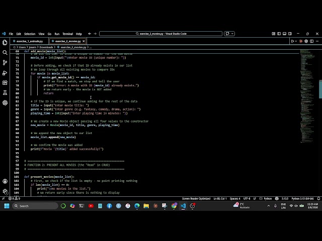 Lab 3 - Classes and Object-Oriented Programming | GIK29B Python & R Programming