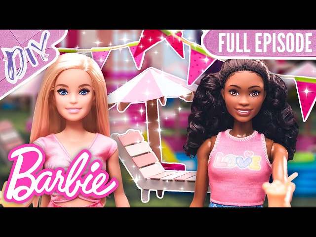 DIY The Ultimate Pool Party Accessories 🏖️ | Barbie DIY DreamHouse E1 | Barbie