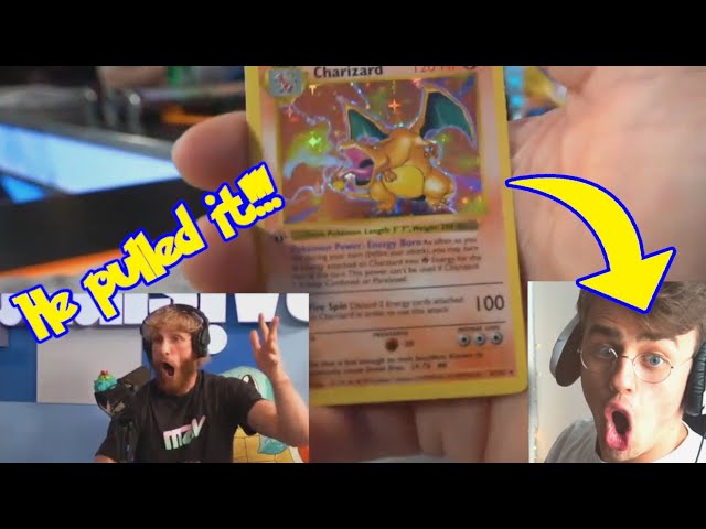 Logan Paul Pulls 1st Edition Base Set Charizard for Papaplatte (INSANE!)