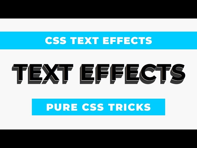 CSS Text Shadow Effects | CSS Text Effects