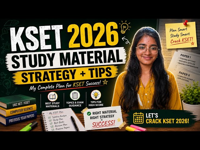 KSET 2026 Study Materials + Strategy | Best Books, Resources & Tips to Prepare for KSET#kset #study