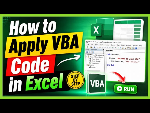 how to apply vba code in Excel