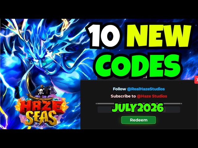 *NEW UPDATE CODES* ALL NEW WORKING CODES FOR HAZE SEAS IN JULY 2026! (ELECTRICITY UPDATE) | ROBLOX