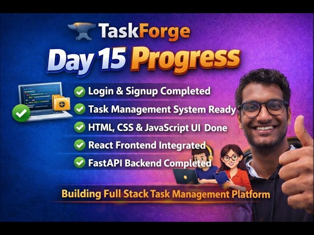 👉 TaskForge – Full Stack Task Management Web App | Flask + HTML + CSS + JavaScript+React