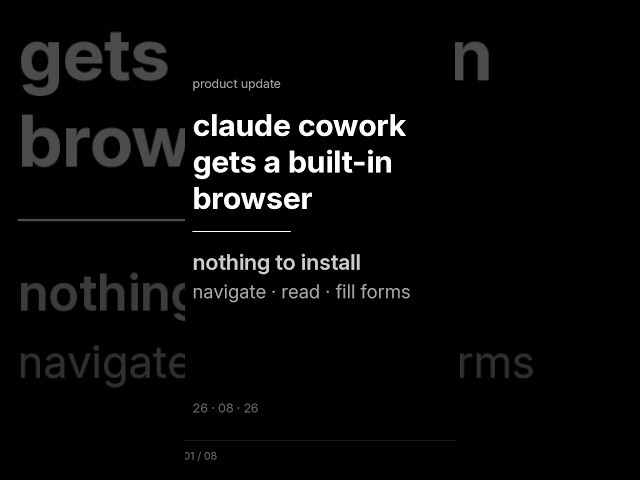 claude cowork now has its own browser  #ai #claude #browser