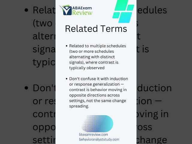 Behavior Contrast - Applied Behavior Analysis in 60 seconds | ABA Exam Review #bcba #rbt