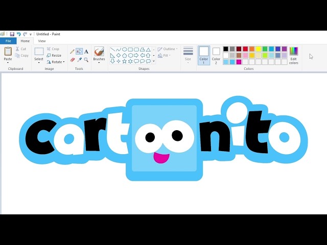 How to draw the Cartoonito logo using MS Paint | How to draw on your computer