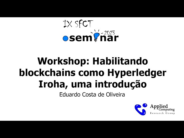 IX SFCT 2023 - Workshop with Eduardo Oliveira
