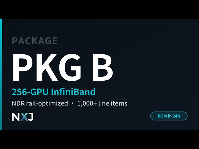 256-GPU InfiniBand Cluster: Full Interconnect BOM, Line by Line (PKG B · NDR Rail-Optimized)