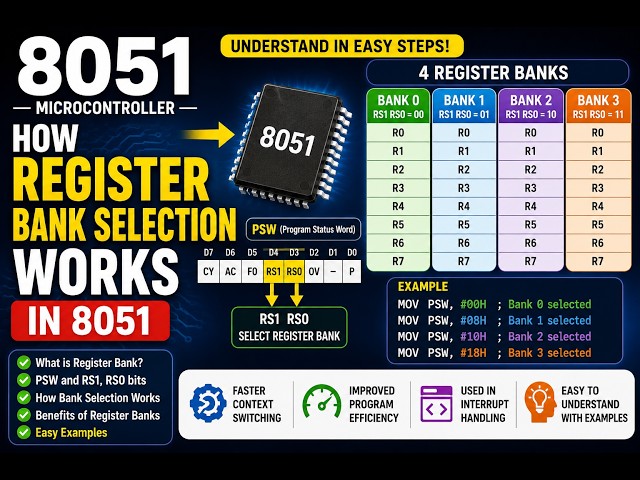 How Register Bank Selection Works in 8051