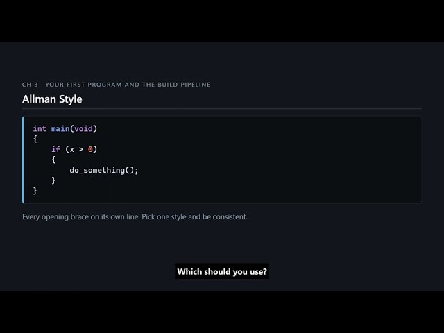 C Programming #26 — C Style: Formatting That Will Not Get You Shouted At