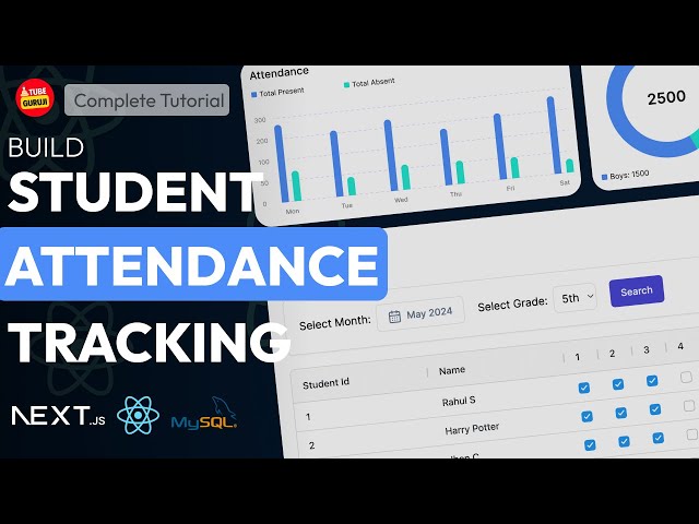 Build Full Stack NextJs Student Attendance Tracking App | React, MySql, Tailwind css, Drizzle ORM