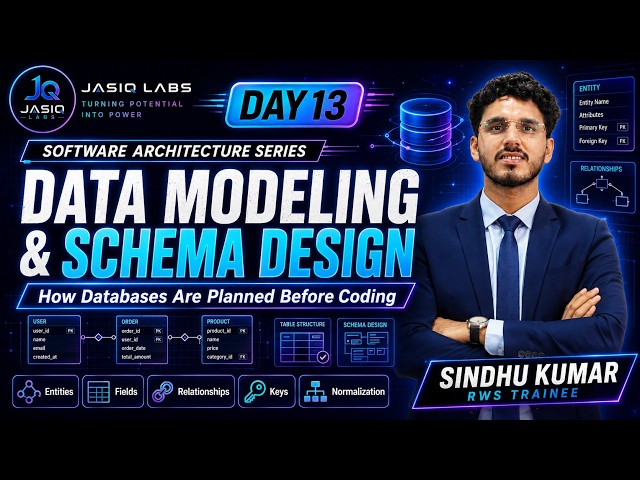 Data Modeling & Schema Design Explained | How Databases Are Planned Before Coding | Day 13