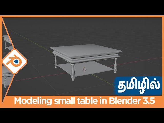 Blender modeling tutorial for beginners in Tamil | Modeling small coffee table | Blender 3.5