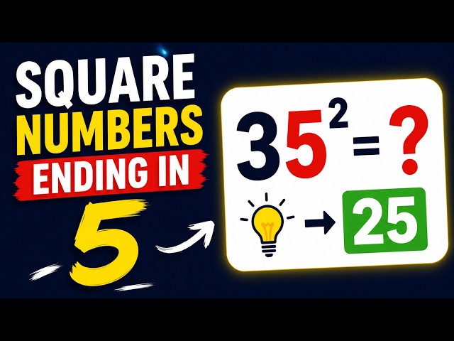 The Fastest Way to Square Numbers Ending in 5 | Math Trick | Ahmad