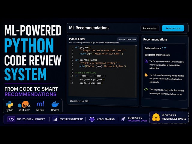 End-to-End ML-Powered Python Code Review System | Feature Engineering, Explainability & MLOps