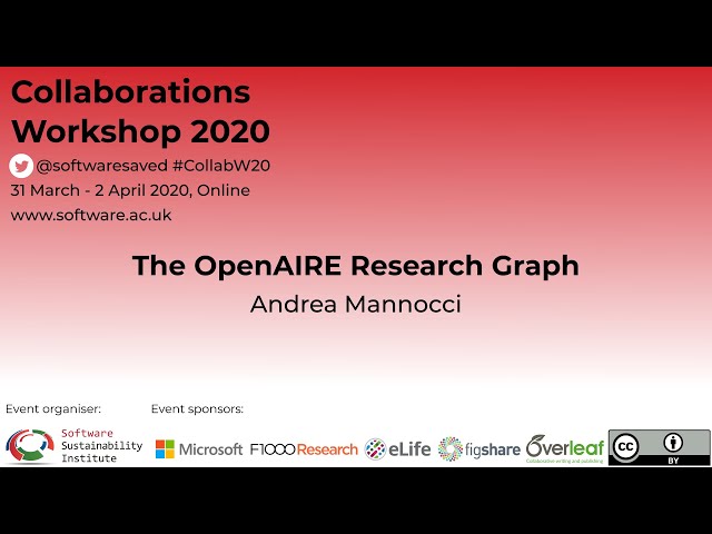 The OpenAIRE Research Graph - CW20 Mini-workshop 2.1