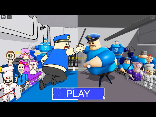 2D Barry Bosses Vs 3D Barry Bosses! BARRY'S PRISON RUN! #roblox #obby