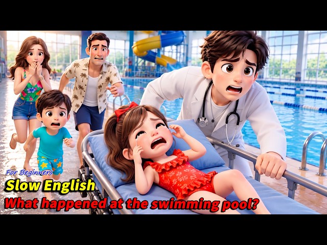🔴 LIVE 24/7 | What Happened at the Swimming Pool? 😱 | Safety & Daily Life | Slow English (A2)