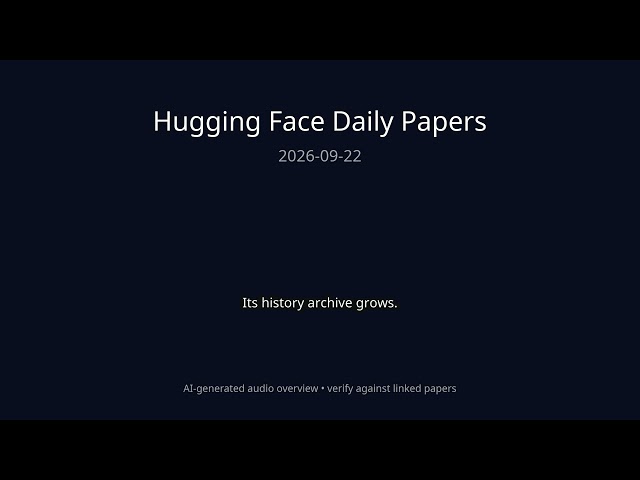 Hugging Face Daily Papers — 2026-09-22