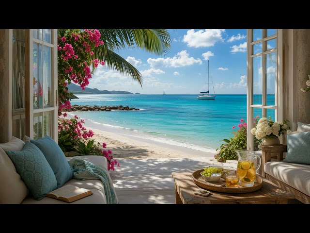 🏝️ TROPICAL BEACH PARADISE 🌊 | Relaxing 4K Beach Ambience | Seamless Loop I SimplifyTech CineX