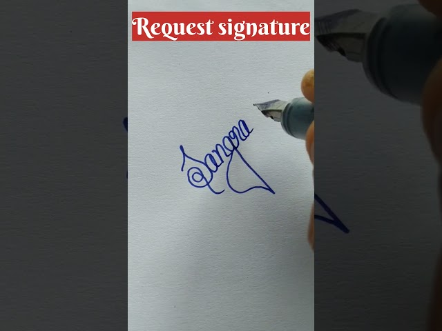 sing your signature SANGRAM #signature #calligraphy #artist #youtubeshorts