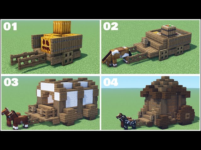 4 Awesome wagon designs in Minecraft | Minecraft Tutorial