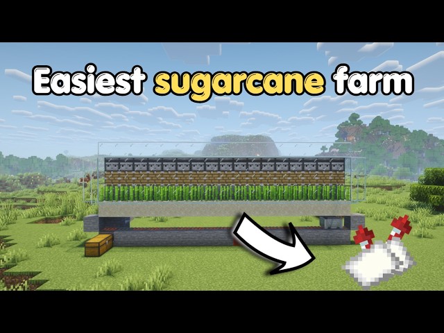 EASY Automatic Sugarcane Farm Tutorial! [1.21+]