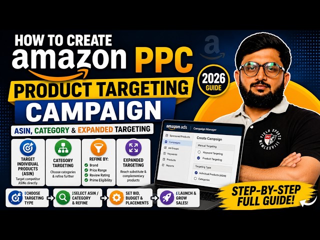 How to Create Amazon PPC Product Targeting Campaign | ASIN, Category & Expanded Targeting (2026)