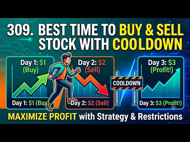 Best Time to Buy and Sell Stock with Cooldown | LeetCode 309 | Recursion & Memoization | Java | 4K