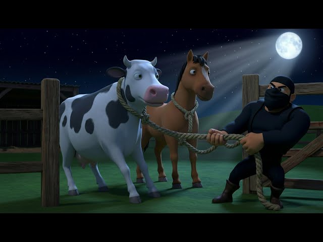 Thief Steals All Animals from Old MacDonald’s Farm 😱  Police Catch the Criminal 🚓
