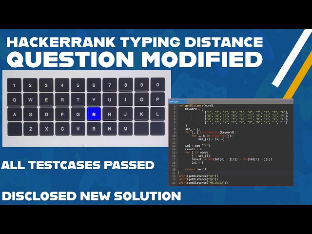 Typing Distance HackerRank Solution | Question Modified | All Test Cases Passed #hackerranksolution