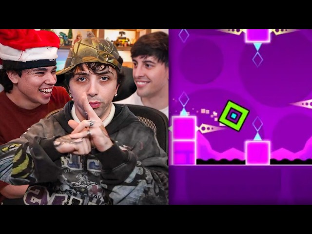 SPREEN, CARRE AND ROBLEIS PLAY GEOMETRY DASH 😹🔥