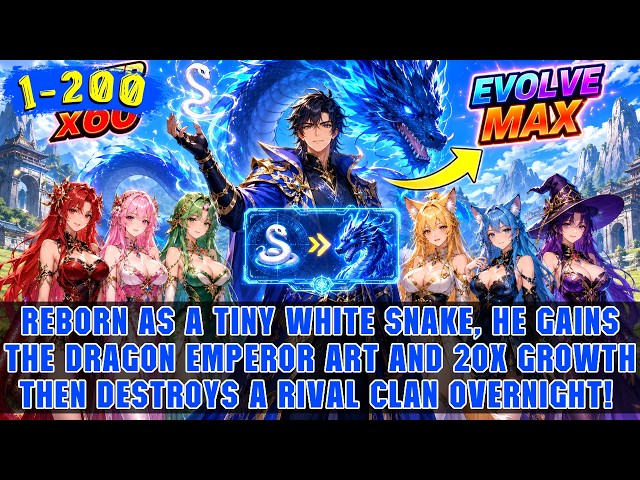 🔥Reborn as a White Snake, His System Evolves Him 60X Per Minute, Becomes a Giant Azureflame Dragon!