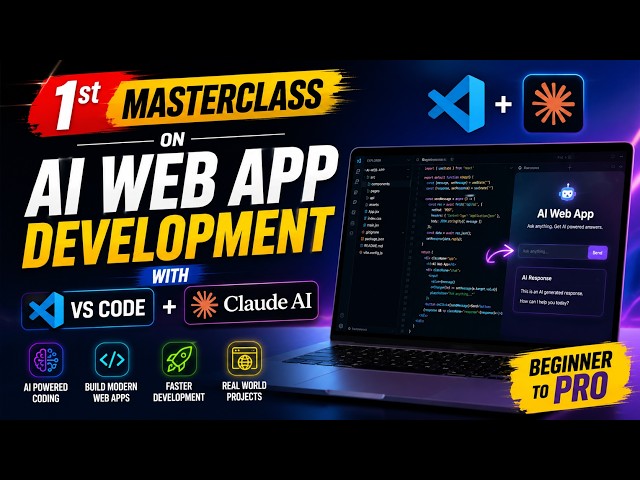 🚀 1st Masterclass on AI Web App Development with VS Code & Claude AI